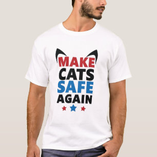 Camiseta Torne Os Gatos Seguros Mais Uma Vez A Votar A Elei