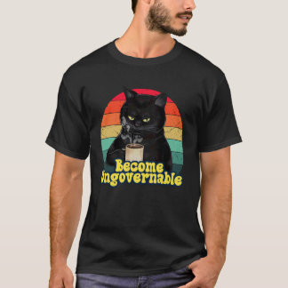Camiseta Torne-se Ingovernável Piada Gato Vintage Dito Dive