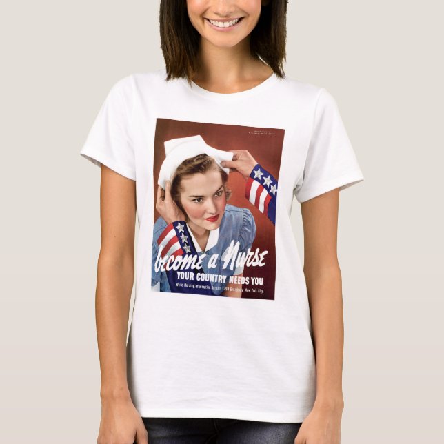 Camiseta Torne-Se Uma Enfermeira (Frente)