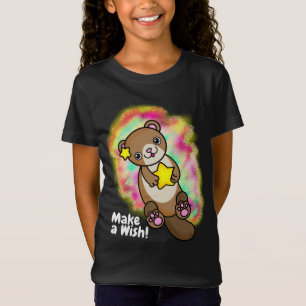 Camiseta Torne um Desejo muito fofo com o Ouro Star