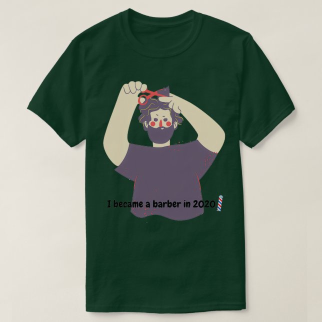 Camiseta Tornei-me barbeiro em 2020 (Frente do Design)