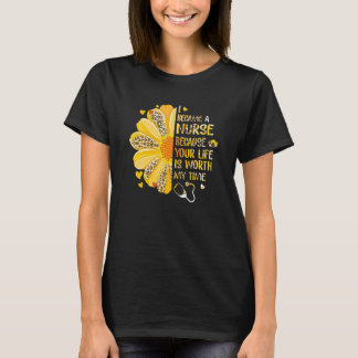 Camiseta Tornei-me Enfermeira Porque a Sua Vida Vale a Minh