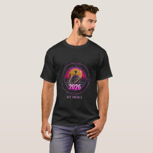 Camiseta Torneio de Futebol de 2026 Emblema Neon Retro Gráf