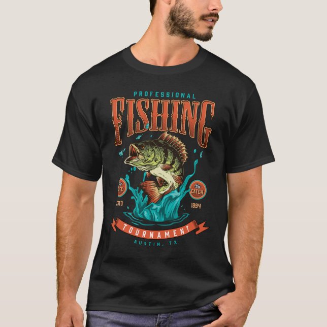 Camiseta Torneio de pesca profissional (Frente)