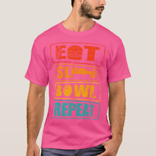 Camiseta Torneio de Repetição de Boliche de Tela de Sono