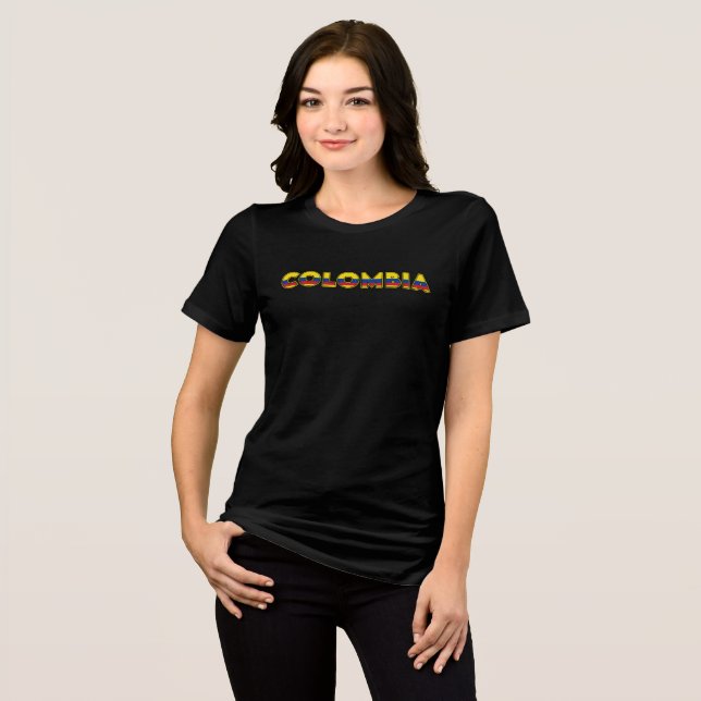 Camiseta Torneio Negro Personalizável Especial da COLÔMBIA (Frente Completa)