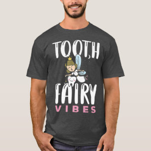 Camiseta Torneiras de fada dentária dentes Higienista dentá