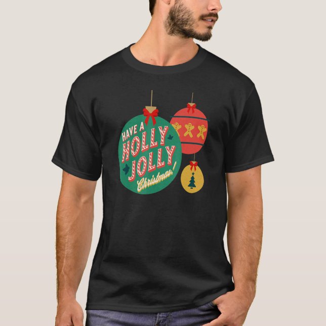 Camiseta Torno de Natal Baubles Gingerbird Cookie (Frente)