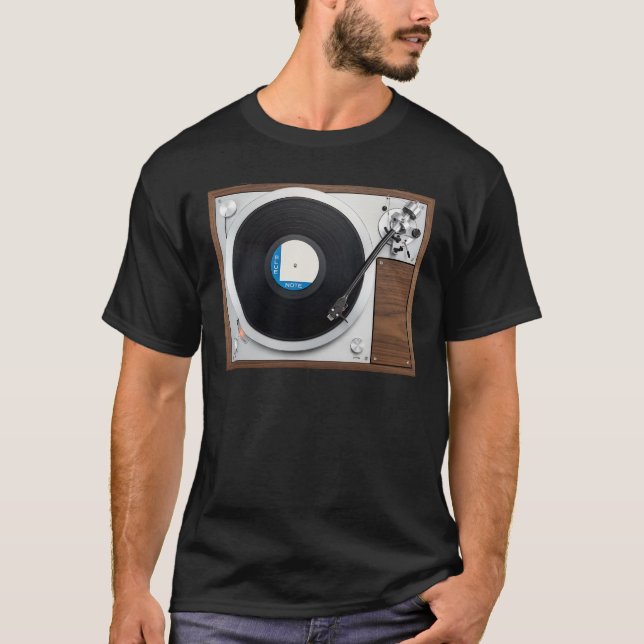 Camiseta Torno Giradiscos Vinil Tocador de Discos (Frente)
