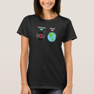 Camiseta Torno Mundial Ligado Desligado Vinil Álbum Turntab