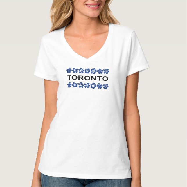 Camiseta Toronto Aloha Bandas Cor Azul-Claro (Frente)