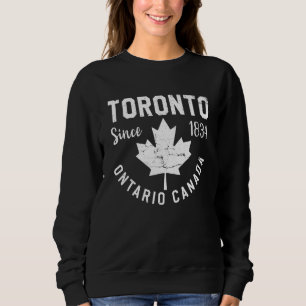 Camiseta Toronto Antigo Ontário 1834 Canadá Mapa Canadense