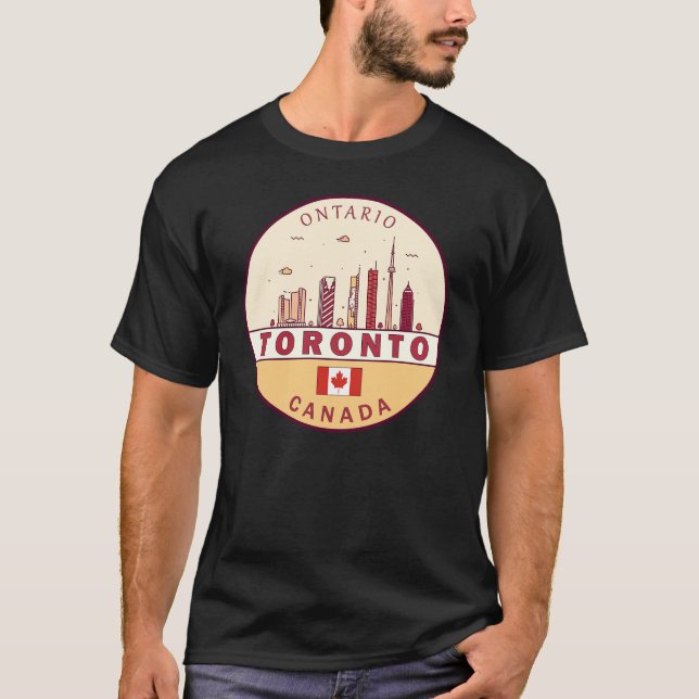 Camiseta Toronto Canada City Skyline Emblem (Frente)