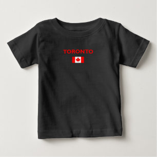 Camiseta Toronto Canada Flag Dark Color (Cor de escuridão d