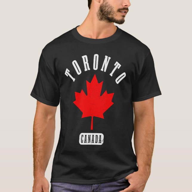 Camiseta Toronto Canada Vintage Pride Canadian Flag (Frente)