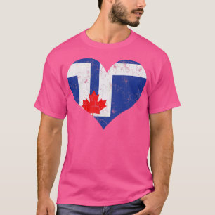 Camiseta Toronto Flag Heart Canada Vintage Distres