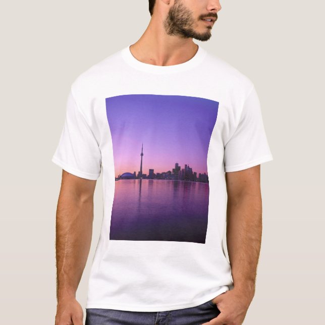 Camiseta Toronto Skyline à noite, Ontário, Canadá (Frente)