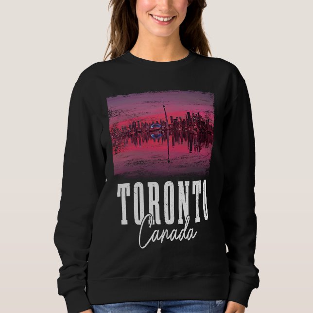 Camiseta Toronto Skyline Ontario Canada Maple Leaf Canadian (Frente)