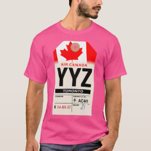 Camiseta Toronto (Yyz) Ontário Canadá Etiqueta de Bagagem d