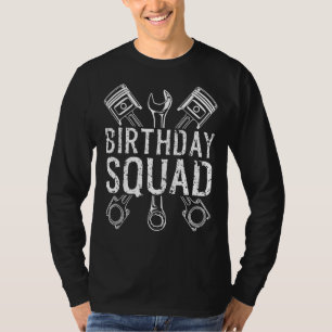 Camiseta Torque Mecânico de Hóspede Birthday Squad