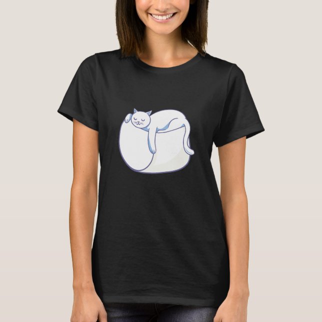 Camiseta Torrador de Gato de Marshmallow Smore Estação de A (Frente)