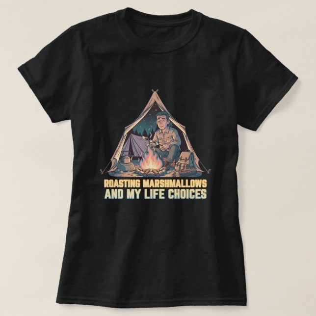 Camiseta Torrando marshmallows e minhas escolhas de vida (Frente do Design)