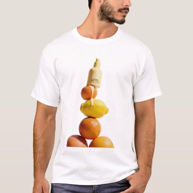 Camiseta Torre Citrus com Pequena Garrafa (Frente)