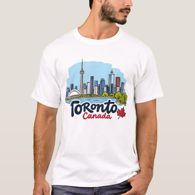 Camiseta Torre CN de Toronto Skyline (Frente)