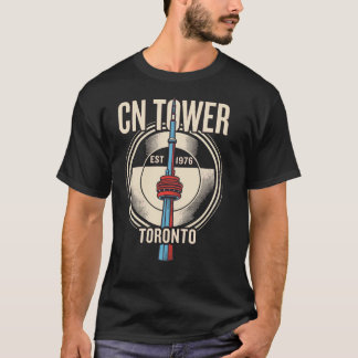 Camiseta Torre CN Toronto Canadá Cartaz de Viagem Vintage R