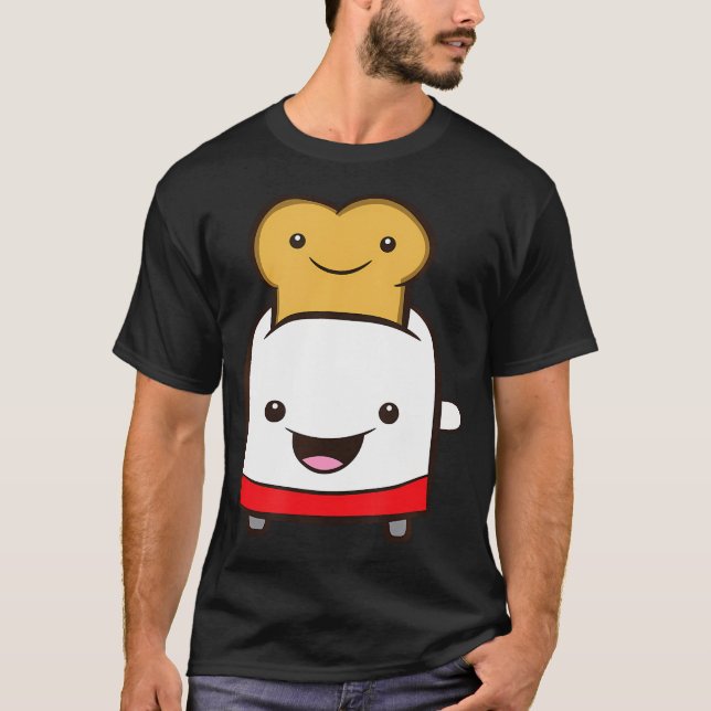 Camiseta Torre Com Pão De Pão Bravo Torto Kawaii Toaster (Frente)