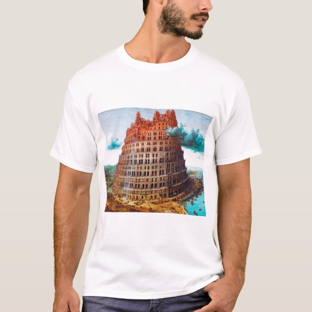 Camiseta Torre de Babel, Pieter Bruegel, o Velho (Frente)