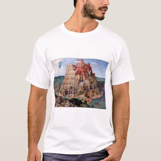 Camiseta Torre de Babel, Pieter Bruegel, o Velho, 1563 (Frente)