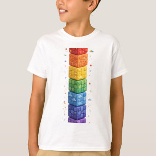 Camiseta Torre de Cubo Arco-íris