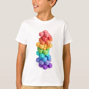 Camiseta Torre de Cubo Arco-íris