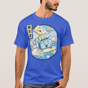 Camiseta Torre De Navegação No Japão Onda Estilo Kawaii Vap