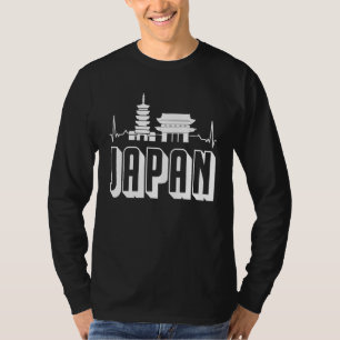 Camiseta Torre de Tóquio com pulsação do Japão e Palácio Im