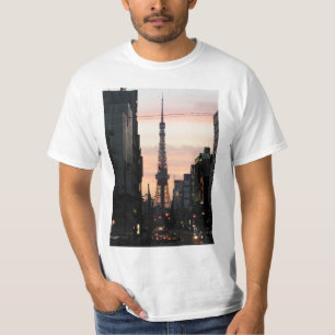 Camiseta Torre de Tóquio Sunrise 東 京 タ ワ の 日 出