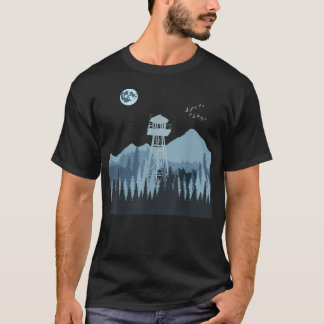 Camiseta Torre de Vigia de Incêndio Florestal na Montanha