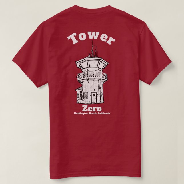 Camiseta Torre de Vigia Zero - Pier de Huntington Beach  (Verso do Design)