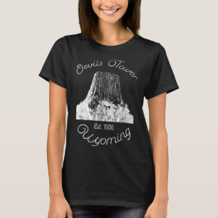 Camiseta Torre do Diabo Wyoming Monumento Nacional Retro Vi