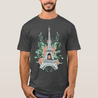 Camiseta Torre Eiffel com Rosas