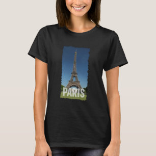 Camiseta Torre Eiffel de Paris Impressão Escovada