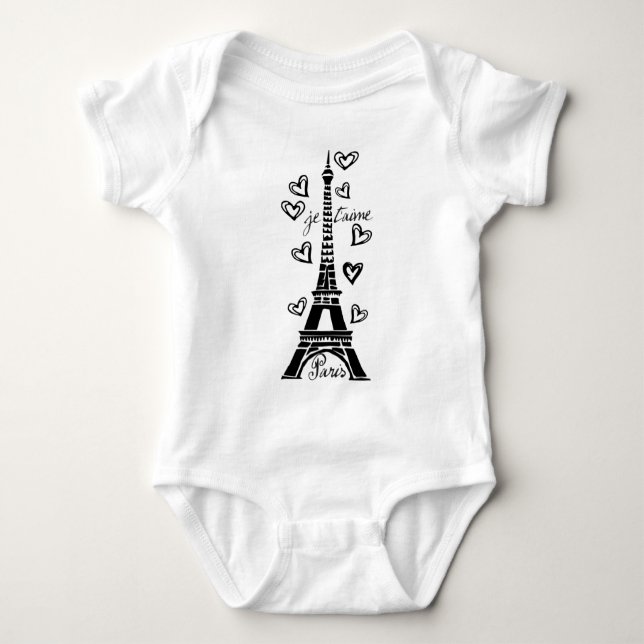 CAMISETA TORRE EIFFEL DE PARIS JE T'AIME E IMPRESSÃO DOS (Frente)