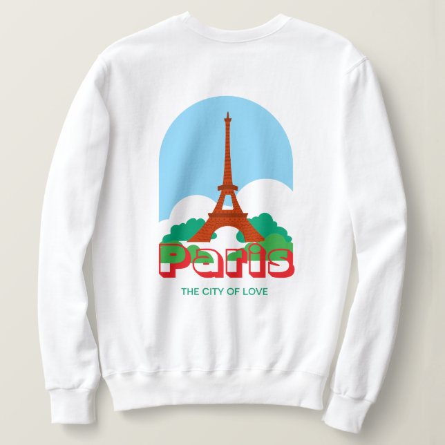 Camiseta Torre Eiffel e Paris (Verso do Design)