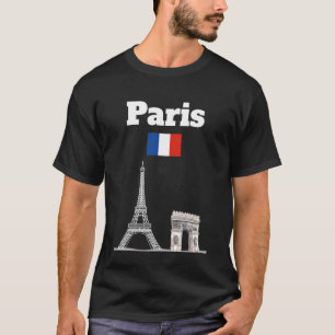 Camiseta Torre Eiffel Lembrança Paris Arco Do Triunfo Franç