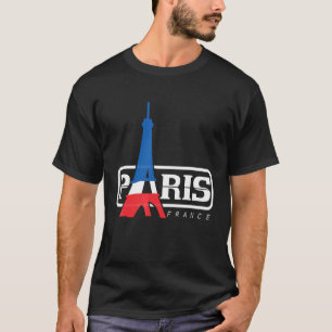 Camiseta Torre Eiffel Paris Dia da Bastilha Amor Francês
