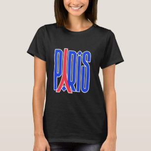 Camiseta Torre Eiffel Paris Tipografia Negrita Moda Parisie