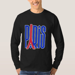 Camiseta Torre Eiffel Paris Tipografia Negrito Moda Parisie