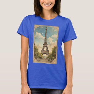 Camiseta Torre Eiffel Paris Viagem Estilo Vintage Arte Retr