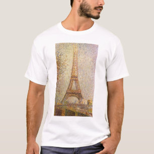 Camiseta Torre Eiffel por Georges Seurat, Arte Fino Antigo